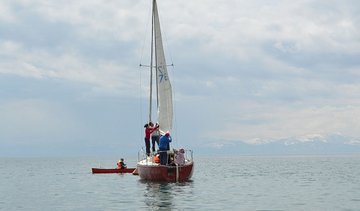 KLAIPĖDOJE LANKYSIS KATAMARANAS „LOVER“ SU HUMANITARINE MISIJA