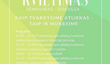 ORGANIZUOJAMA DISKUSIJA APIE ATLIEKŲ TVARKYMĄ KLAIPĖDOJE 