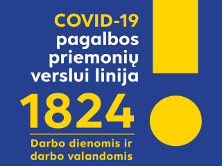 Pradeda veikti pagalbos priemonių verslui linija – trumpasis numeris 1824