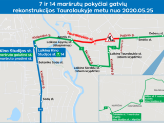 Informacija apie pakoreguotus autobusų maršrutus