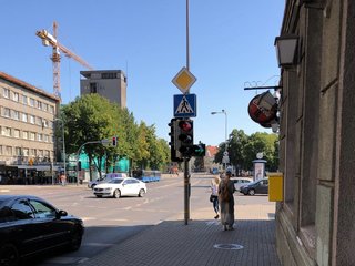 Papildoma šviesoforo sekcija H. Manto gatvėje