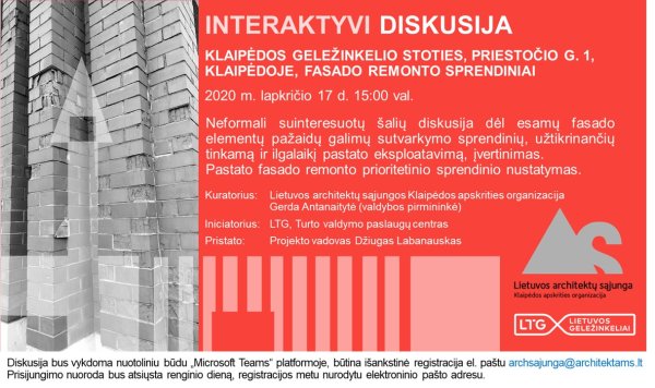 Šaltinis: Lietuvos architektų sąjungos Klaipėdos apskrities organizacija