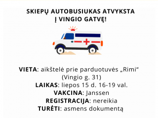 Skiepų autobusiukas – Vingio gatvėje 