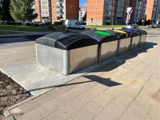 Planuojamos pusiau požeminių konteinerių aikštelės