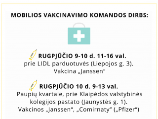 Savaitės pradžioje – dar daugiau galimybių skiepytis