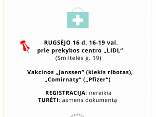 Mobili medikų komanda dirbs prie LIDL pietinėje miesto dalyje