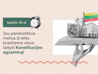 Klaipėdiečiai kviečiami spręsti Konstitucijos egzaminą