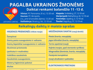 Caritas skelbia paramos rinkimo akciją Ukrainos žmonėms