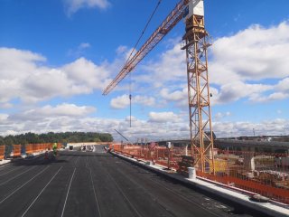 Baltijos pr. estakada: darbų tempas – intensyvus 