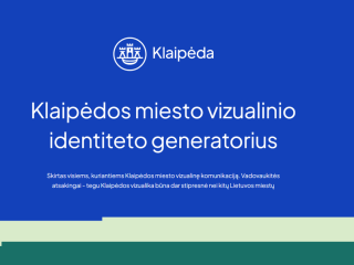 Klaipėdos vizualinio identiteto generatorius – įrankis žvelgiantiems į priekį 