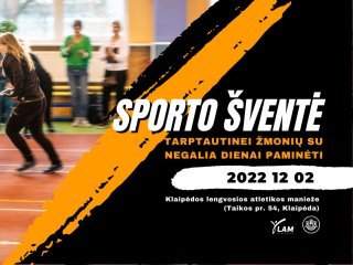 Tarptautinę neįgaliųjų dieną kviečia minėti sportiškai