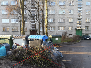 Permainos komunalinių atliekų surinkime: šakoms prie konteinerių ne vieta! 