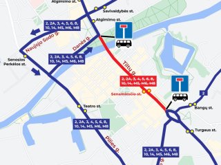 Šviesų festivalio metu koreguojami viešojo transporto maršrutai
