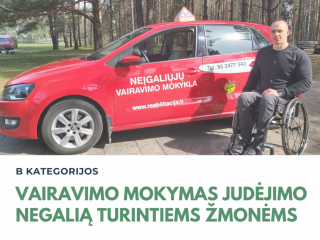 Nemokami vairavimo kursai 2023 judėjimo negalią turintiems asmenims