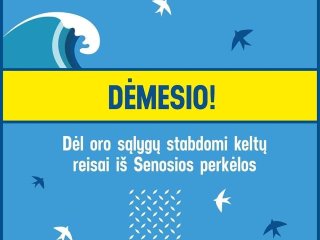 Neveikia Senoji Smiltynės perkėla