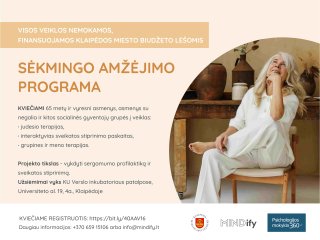 Startuoja Klaipėdos miesto savivaldybės visuomenės sveikatos rėmimo specialiosios programos...