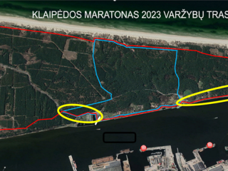 Eismo ribojimai Klaipėdos maratono metu