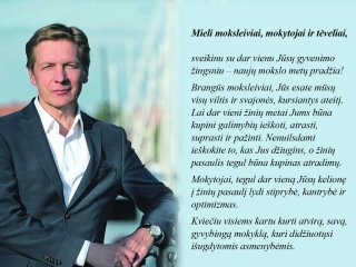 Sveikinimas Mokslo ir žinių dienos proga