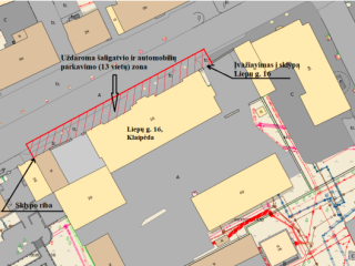 Prie Klaipėdos centrinio pašto - laikini apribojimai