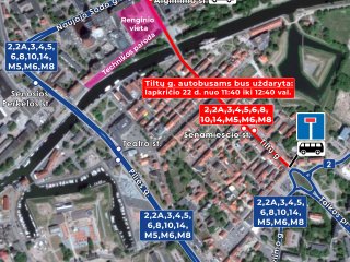Viešojo transporto pokyčiai centrinėje miesto dalyje