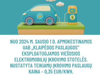 Dėl elektromobilių stotelių įkrovimo paslaugos teikimo