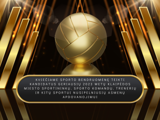 Kviečiame teikti kandidatus Klaipėdos miesto sporto apdovanojimams 2023