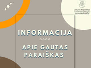 Informacija apie gautas paraiškas