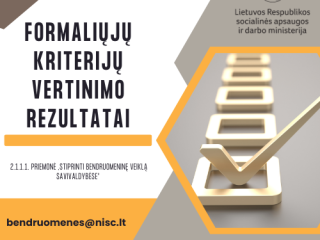 Skelbiame 2024 m. 2.1.1.1 priemonės „Stiprinti bendruomeninę veiklą savivaldybėse“ gautų paraiškų...