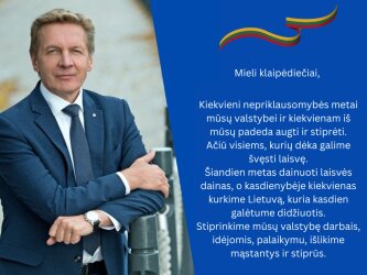 Klaipėdos miesto mero Arvydo Vaitkaus sveikinimas 