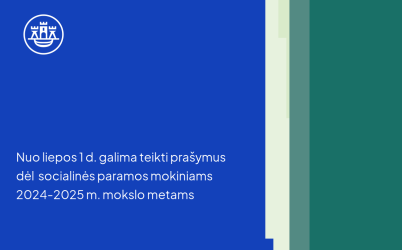 Prašymai dėl paramos mokinio reikmenims ir nemokamo maitinimo  – nuo liepos 1 d.  