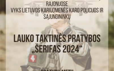 Lauko taktinės pratybos „ŠERIFAS 2024“