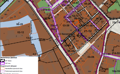 Žemės sklypo Didžiojoje Vandens g. 8 ir jo gretimybių detaliojo plano korektūra suplanuotos...
