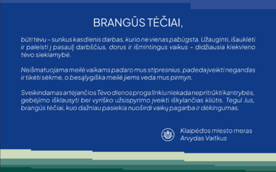 Mero sveikinimas Tėvo dienos proga