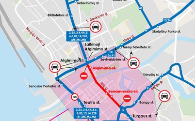 Eismo pokyčiai ir viešasis transportas Jūros šventės metu