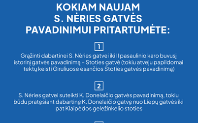 Baigėsi apklausa dėl S. Nėries gatvės pavadinimo