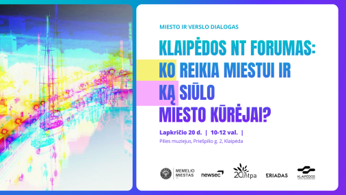 Maketas, kuriame renginio pavadinimas