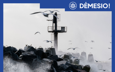 Perspėjimas apie stichinį meteorologinį reiškinį – labai smarkų vėją