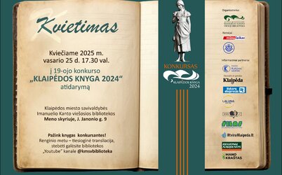 Konkurso „Klaipėdos knyga 2024“ atidarymo renginys