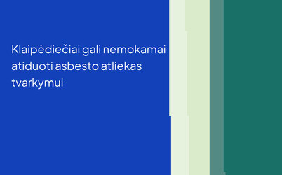 Klaipėdiečiai gali nemokamai atiduoti asbesto atliekas tvarkymui