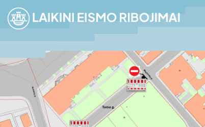 Laikini eismo ribojimai Tomo g.