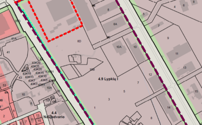 Planuojama rengti Žemės sklypų Vilniaus pl. 8, 10 detaliojo plano korektūrą suplanuotos...