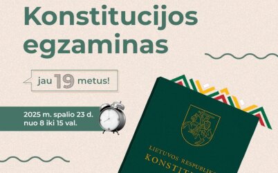 Konstitucijos egzaminas kviečia visuotiniam žinių patikrinimui