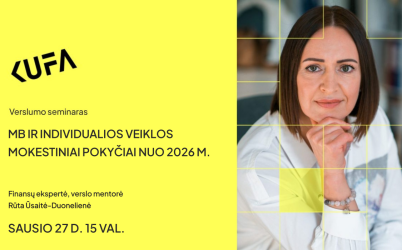 MB IR INDIVIDUALIOS VEIKLOS MOKESTINIAI POKYČIAI NUO 2026 M.