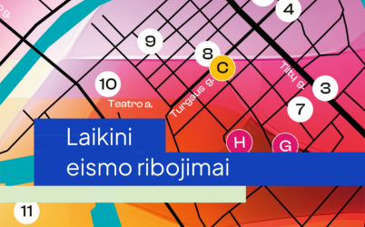 Eismo ribojimai Šviesų festivalio metu