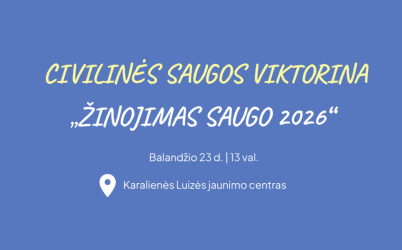 Civilinės saugos viktorina „Žinojimas saugo 2026“