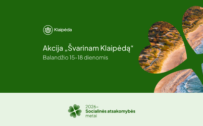 Klaipėda kviečia jungtis prie akcijos „Švarinam Klaipėdą“