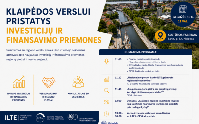 Klaipėdoje pristatys finansavimo priemones verslo ir regiono plėtrai
