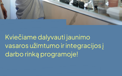 Registracija į jaunimo vasaros užimtumo ir integracijos į darbo rinką programą