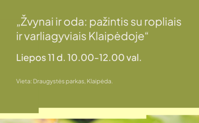 Renginys „Žvynai ir oda: pažintis su ropliais ir varliagyviais Klaipėdoje“
