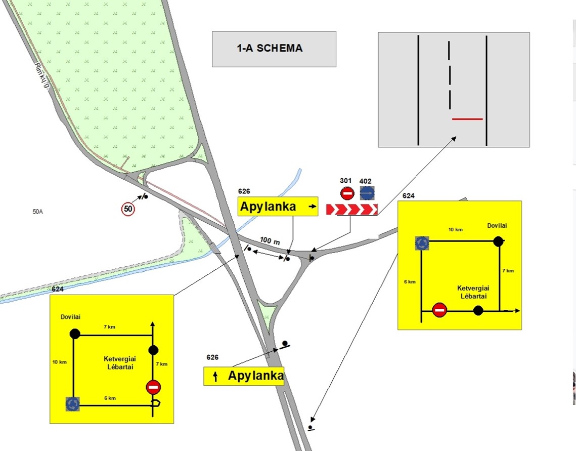 Eismo organizavimo schema Nr. 1 (ties Lėbartų kapinėmis)